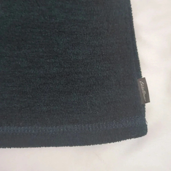 Eddie Bauer Quest Fleece 1/4-Zip - Solid, Color Dark Green/Black Size S - Picture 7 of 14